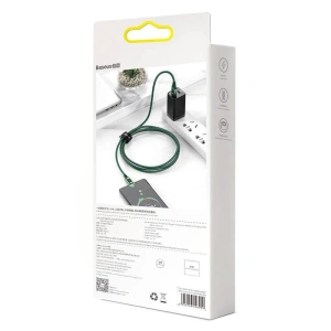 Kabel szybkiego ładowania USB-C Baseus Flash, QC 3.0, Huawei SCP, Samsung AFC, 5A, 2m (zielony)