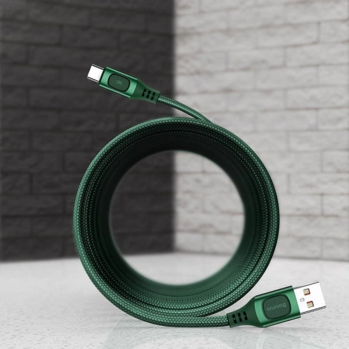 Kabel szybkiego ładowania USB-C Baseus Flash, QC 3.0, Huawei SCP, Samsung AFC, 5A, 2m (zielony)
