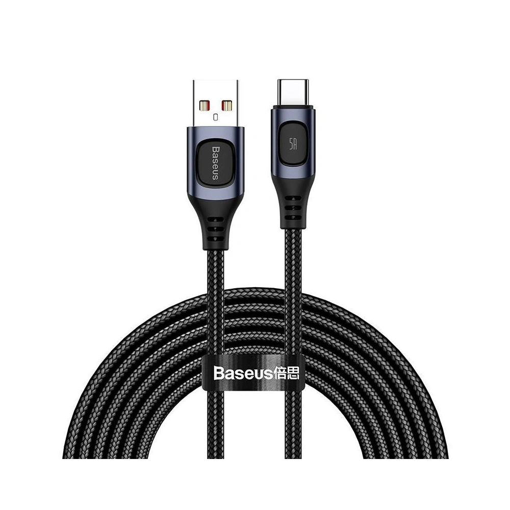 Hurtownia GSM - Kabel szybkiego ładowania USB-C Baseus Flash, QC 3.0, Huawei SCP, Samsung AFC, 5A, 2m (szary) - BSU1749GRY - {ean13} - Hurt