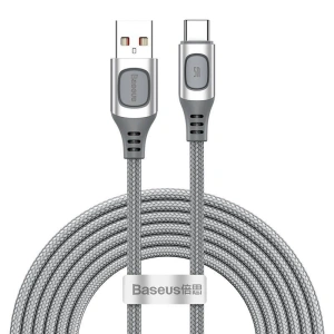 Kabel szybkiego ładowania USB-C Baseus Flash, QC 3.0, Huawei SCP, Samsung AFC, 5A, 2m (srebrny)