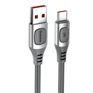 Kabel szybkiego ładowania USB-C Baseus Flash, QC 3.0, Huawei SCP, Samsung AFC, 5A, 2m (srebrny)