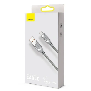 Kabel szybkiego ładowania USB-C Baseus Flash, QC 3.0, Huawei SCP, Samsung AFC, 5A, 2m (srebrny)