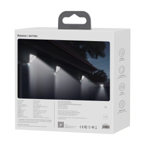 Hurtownia GSM - Außen LED-Solarlampe Baseus mit Bewegungsmelder (4 Stück) - BSU1753 - {ean13} - Hurt