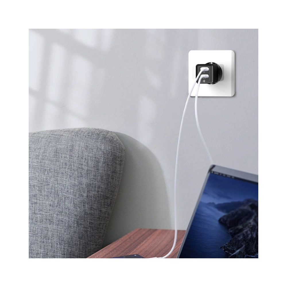 Wholesale Baseus quick charger GaN2 C+U, 45W, EU (black) - BSU1754BLK - {ean13} - Hurt