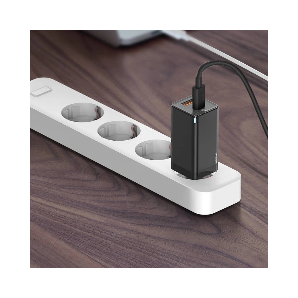 Wholesale Baseus quick charger GaN2 C+U, 45W, EU (black) - BSU1754BLK - {ean13} - Hurt
