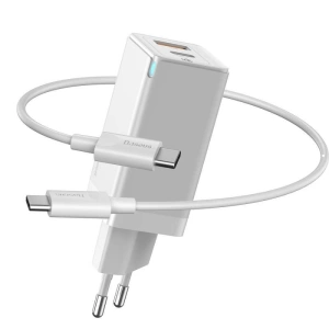 Ładowarka sieciowa Baseus GaN2 C+U, 45W, EU (biała)