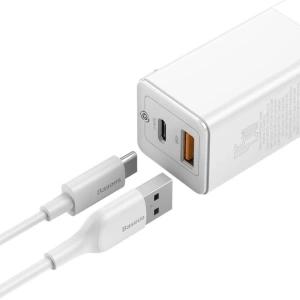 Ładowarka sieciowa Baseus GaN2 C+U, 45W, EU (biała)