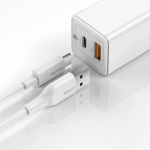 Ładowarka sieciowa Baseus GaN2 C+U, 45W, EU (biała)