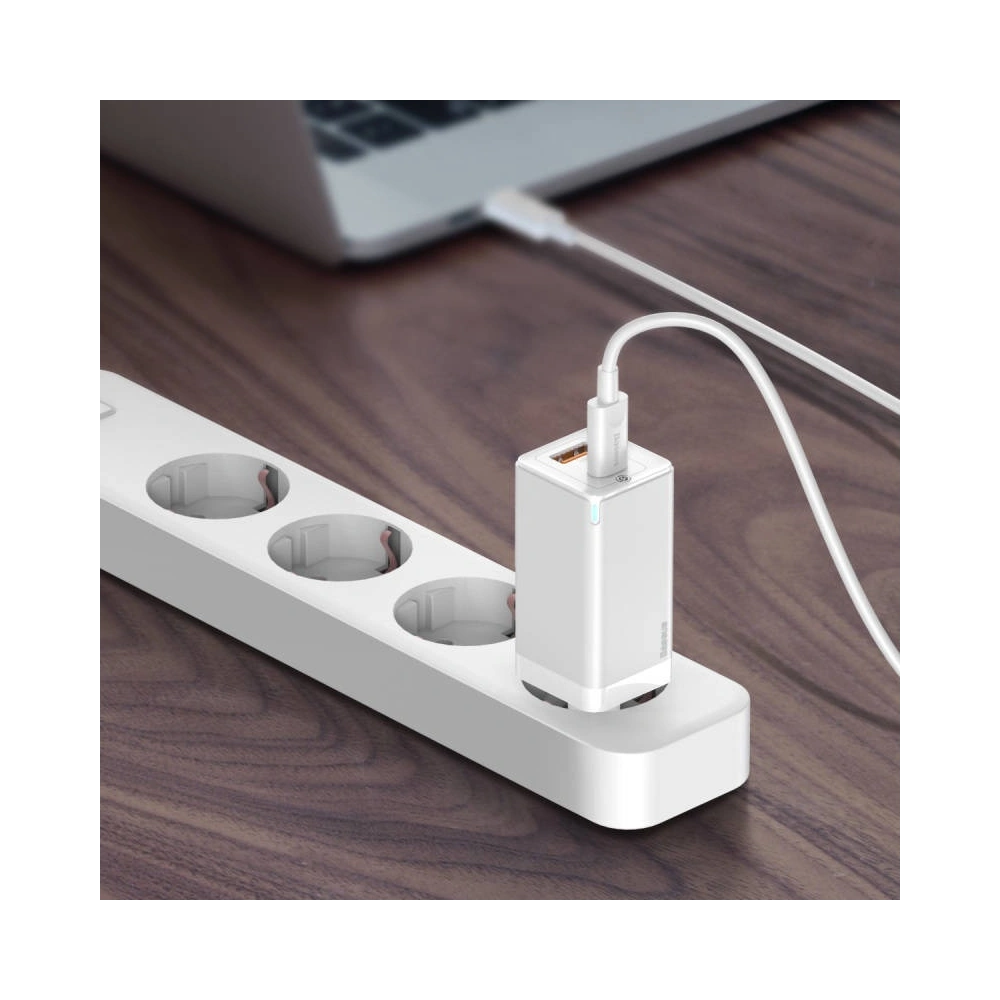 Wholesale Baseus quick charger GaN2 C+U, 45W, EU (white) - BSU1755WHT - {ean13} - Hurt