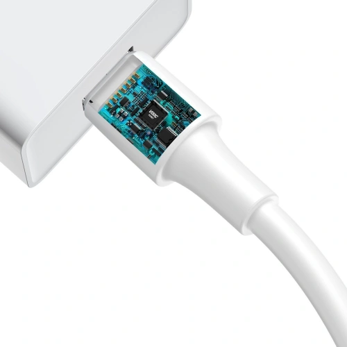 Kabel USB-C Baseus White Series, VOOC, QC, 5A, 2m (biały)