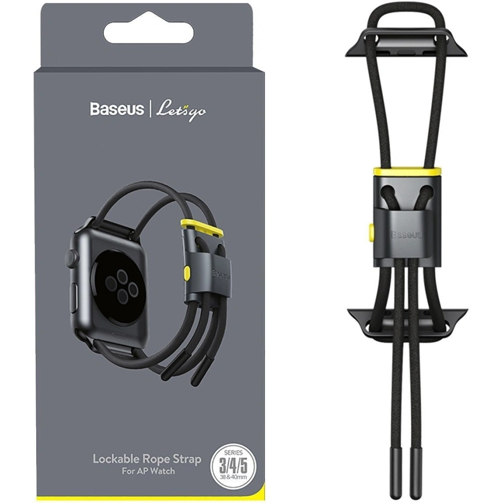 Hurtownia GSM - Pasek Baseus Lets Go do Apple Watch 4/5/6/7/SE/8/9/10 40/41/42mm (szaro-żółty) - BSU1762GRYYEL - {ean13} - Hurt
