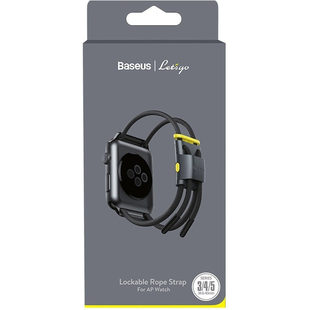 Hurtownia GSM - Pasek Baseus Lets Go do Apple Watch 4/5/6/7/SE/8/9/10 40/41/42mm (szaro-żółty) - BSU1762GRYYEL - {ean13} - Hurt