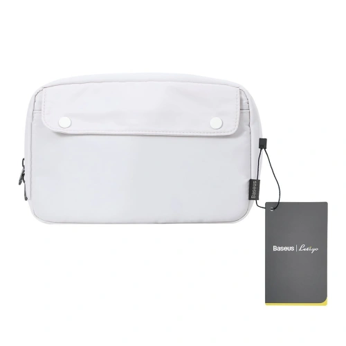 Etui Baseus Track na akcesoria, wstrząsoodporne, wodoodporne 225x140x55mm (białe)