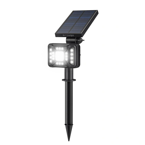 Zewnętrzna lampa solarna LED Blitzwolf BW-OLT2 z czujnikiem zmierzchu, 1800mAh