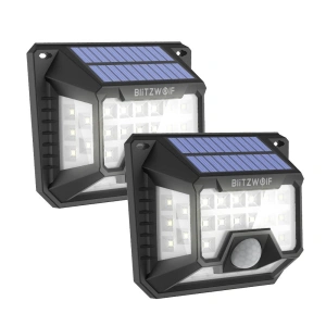 Hurtownia GSM - Zewnętrzna lampa solarna LED Blitzwolf BW-OLT3 z czujnikiem zmierzchu i zmierzchu, 1200mAh (2 sztuki) - BLZ289 - {ean13} - Hurt