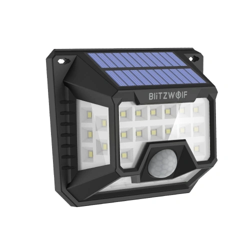 Zewnętrzna lampa solarna LED Blitzwolf BW-OLT3 z czujnikiem zmierzchu i zmierzchu, 1200mAh (2 sztuki)