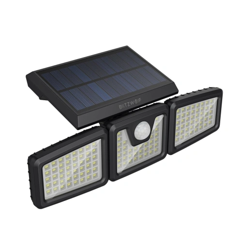 Zewnętrzna lampa solarna LED Blitzwolf BW-OLT4 z czujnikiem zmierzchu i zmierzchu, 1800mAh