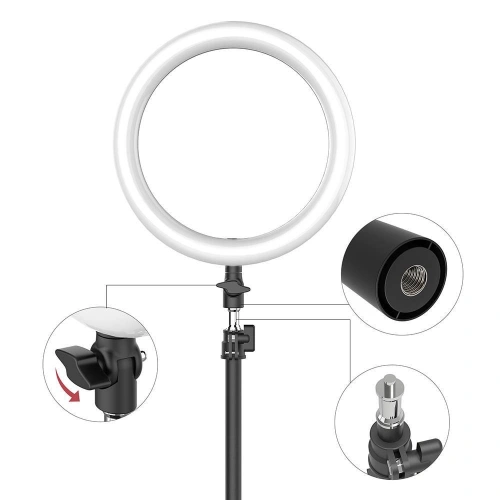 Stojak / statyw biurkowy Blitzwolf BW-SL2 na telefon, z lampą LED