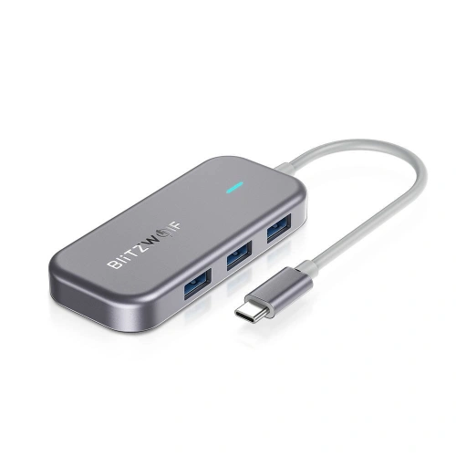 Adapter 6w1 Blitzwolf BW-TH10 Hub USB-C do 3xUSB 3.0, HDMI, RJ45, AUX, USB-C PD 3.0 100W