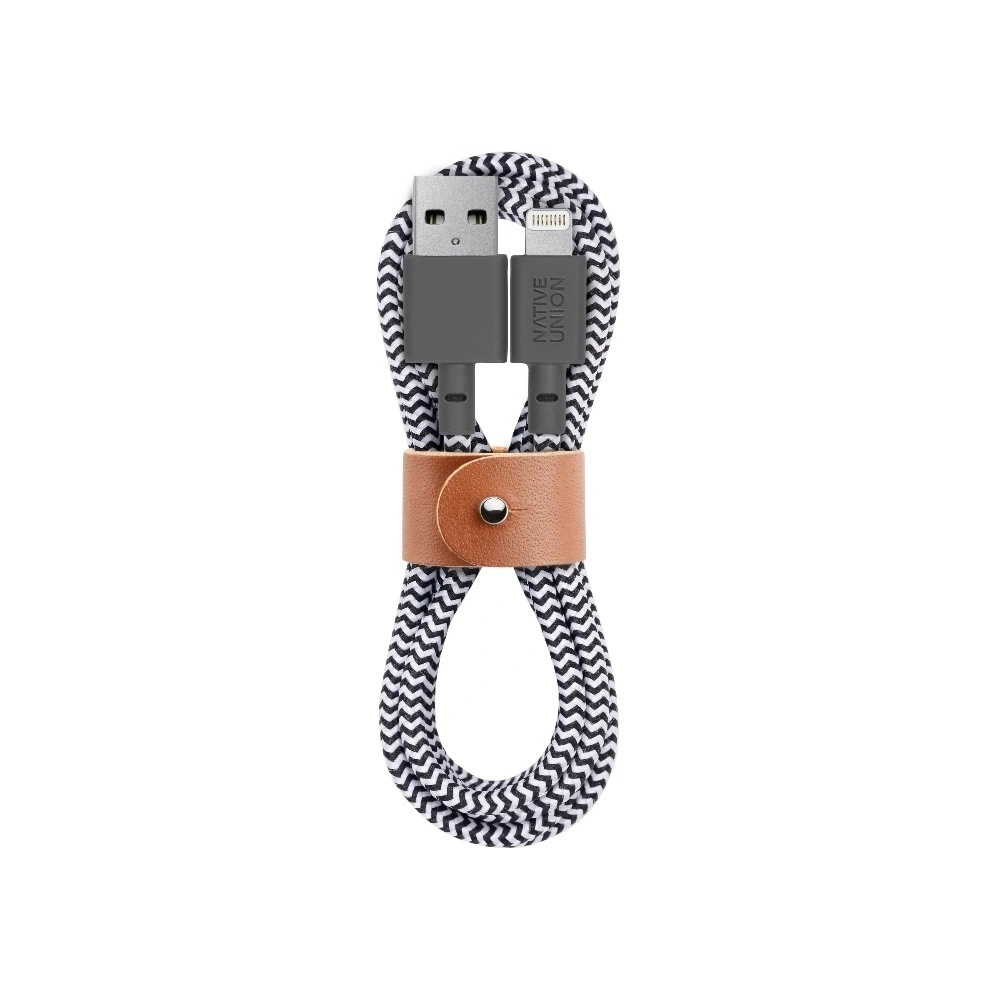 Hurtownia GSM - Kabel Native Union Belt Cable Lightning cu închidere din piele 1,2m (zebră) - NTU043ZEB - {ean13} - Hurt