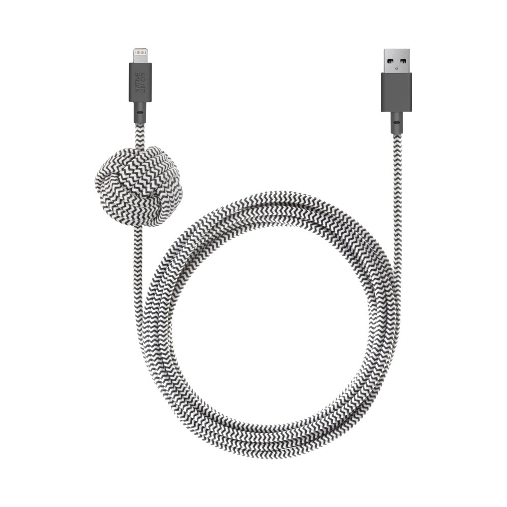 Hurtownia GSM - Kabel Native Union Night Cable Lightning z węzłem 3m (zebra) - NTU044ZEB - {ean13} - Hurt