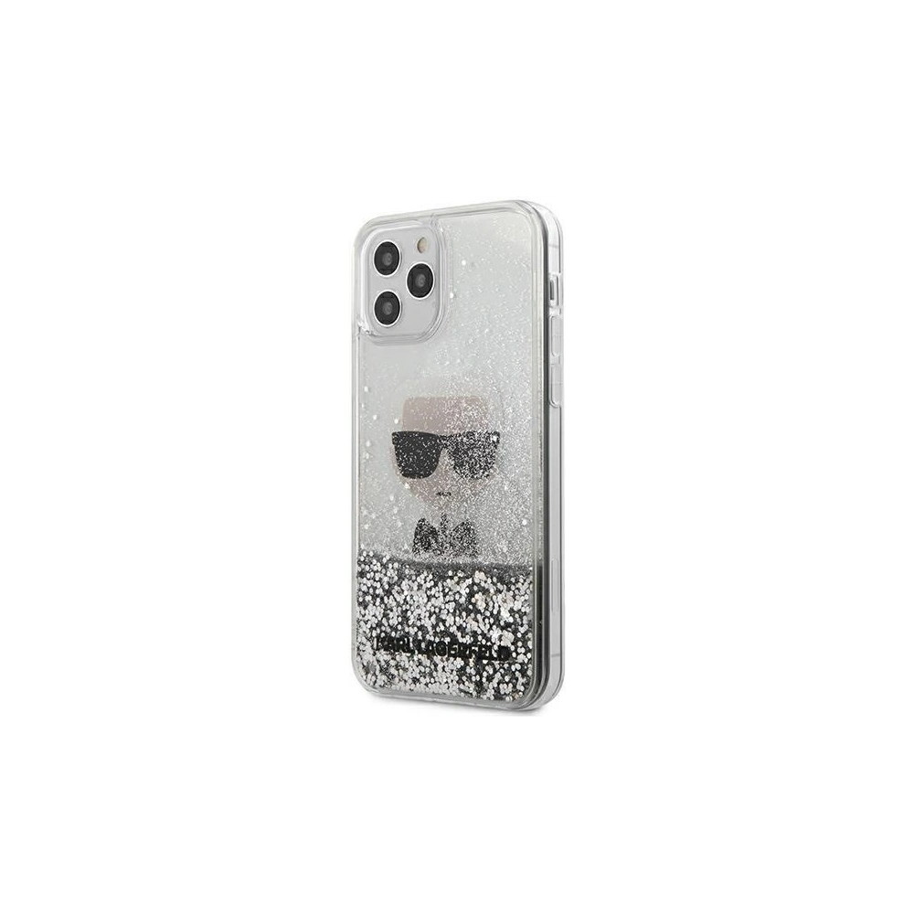 Hurtownia GSM - Etui Karl Lagerfeld KLHCP12LGLIKSL Apple iPhone 12 Pro Max silber/hardcase Ikonik Liquid Glitter - KLD317SLV - {ean13} - Hurt