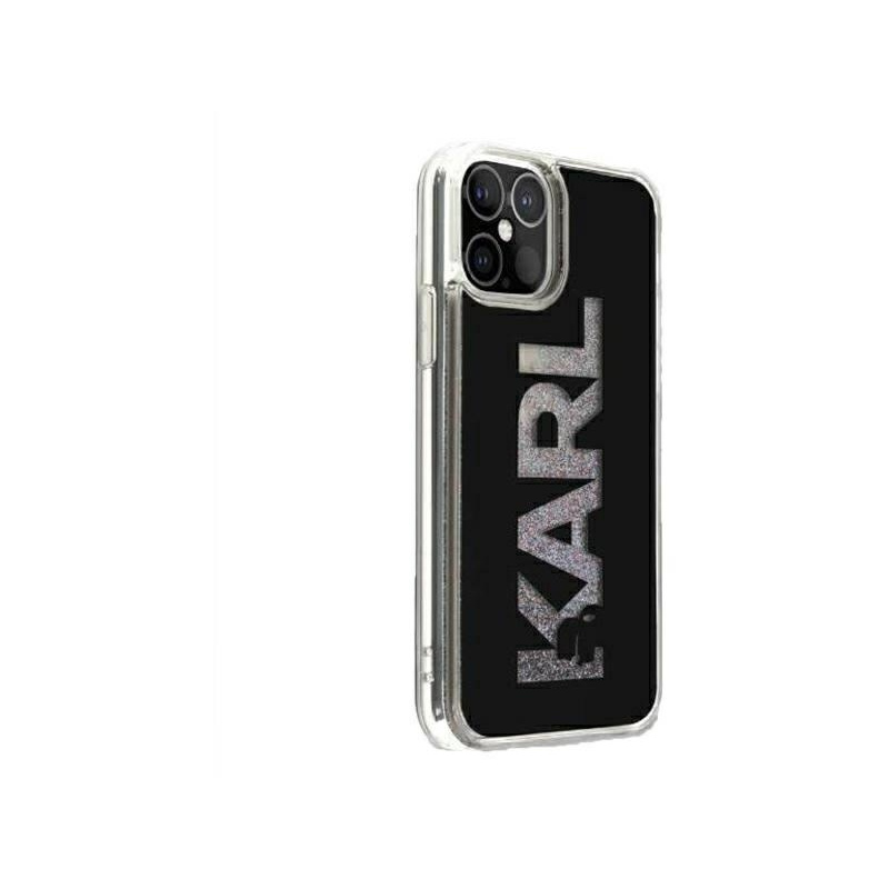 Karl Lagerfeld Distributor - 3700740483367 - KLD320BLK - Karl Lagerfeld KLHCP12LKLMLBK Apple iPhone 12 Pro Max black hardcase Karl Logo Glitter - B2B homescreen