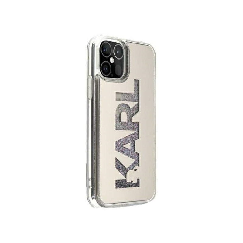 Karl Lagerfeld Distributor - 3700740483398 - KLD321SLV - Karl Lagerfeld KLHCP12LKLMLGR Apple iPhone 12 Pro Max silver hardcase Mirror Liquid Glitter Karl - B2B homescreen