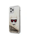 Etui Karl Lagerfeld KLHCP12LLCGLGO Apple iPhone 12 Pro Max gold/hartschale Flüssigglitter Choupette