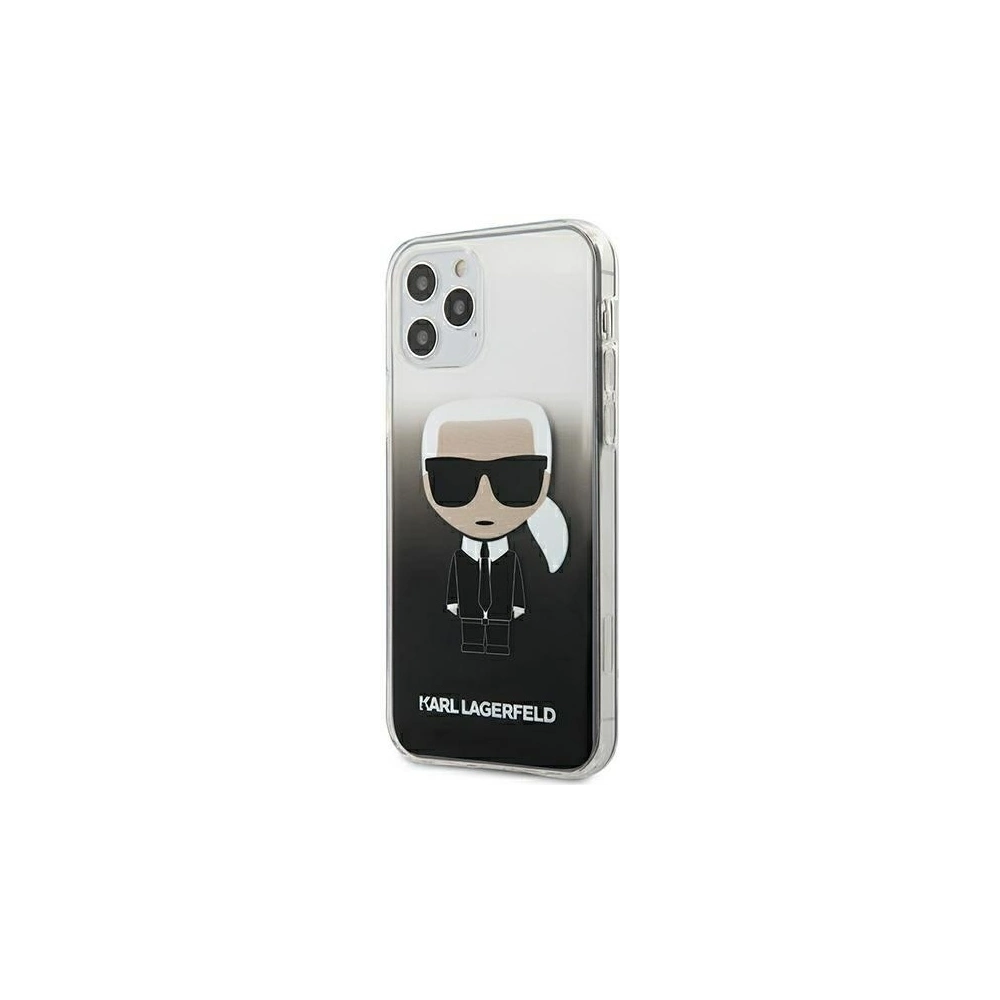 Wholesale Karl Lagerfeld KLHCP12LTRDFKBK Apple iPhone 12 Pro Max black hardcase Gradient Ikonik Karl - KLD327BLK - {ean13} - Hurt