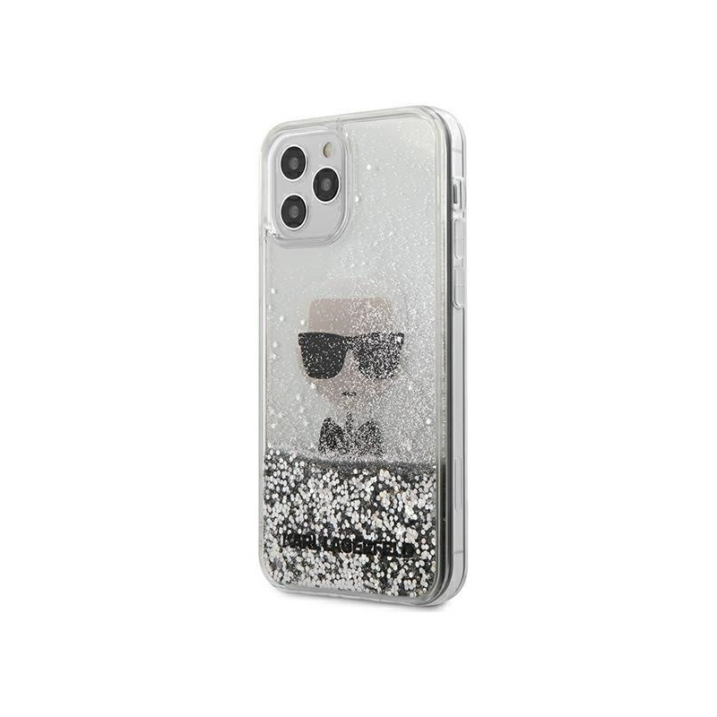 Hurtownia Karl Lagerfeld - 3700740483411 - KLD332SLV - Etui Karl Lagerfeld KLHCP12MGLIKSL Apple iPhone 12/12 Pro srebrny/silver hardcase Ikonik Liquid Glitter - B2B homescreen