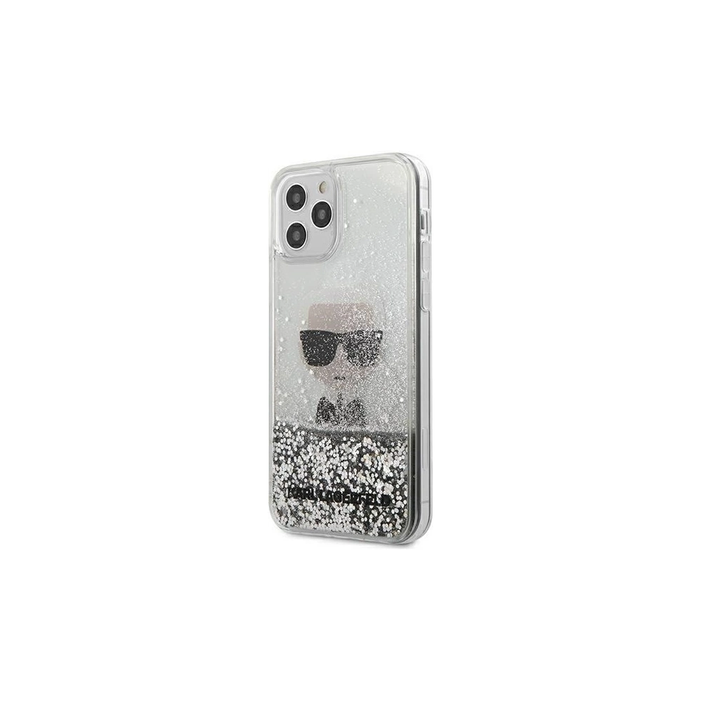 Hurtownia GSM - Etui Karl Lagerfeld KLHCP12MGLIKSL Apple iPhone 12/12 Pro argintiu/silver hardcase Ikonik Liquid Glitter - KLD332SLV - {ean13} - Hurt