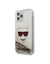 Karl Lagerfeld KLHCP12MLCGLGO Apple iPhone 12/12 Pro gold hardcase Liquid Glitter Choupette