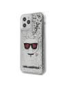 Etui Karl Lagerfeld KLHCP12MLCGLSL Apple iPhone 12/12 Pro srebrny/silver hardcase Liquid Glitter Choupette