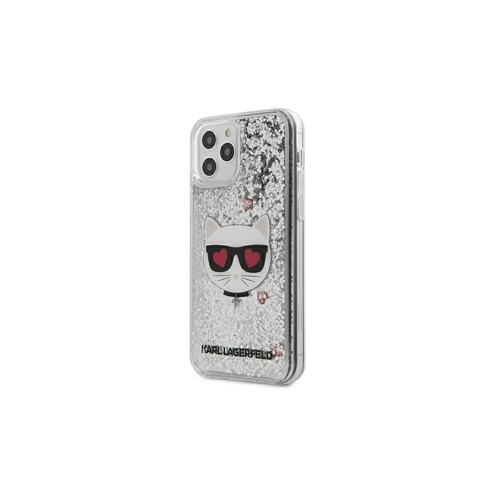Hurtownia GSM - Etui Karl Lagerfeld KLHCP12MLCGLSL Apple iPhone 12/12 Pro srebrny/silver hardcase Liquid Glitter Choupette - KLD338SLV - {ean13} - Hurt