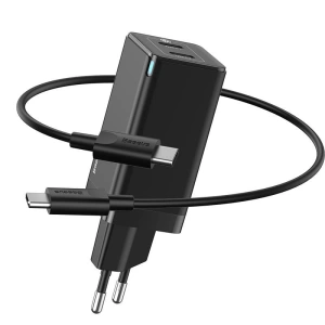 Baseus quick charger GaN2 C+C, 45W, EU (black)