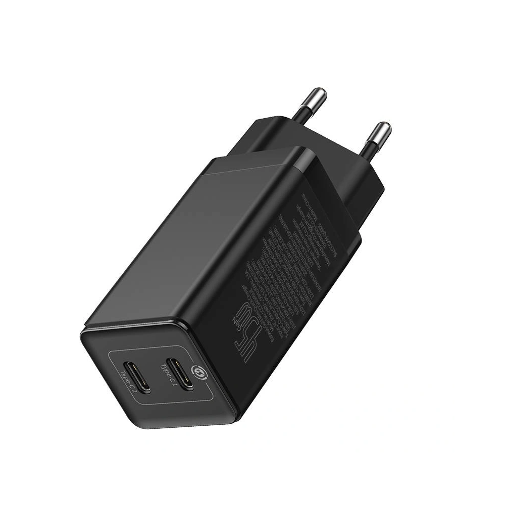 Hurtownia GSM - Ładowarka sieciowa Baseus GaN2 C+C, 45W, EU (czarna) - BSU1769BLK - {ean13} - Hurt