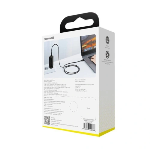 Ładowarka sieciowa Baseus GaN2 C+C, 45W, EU (czarna)