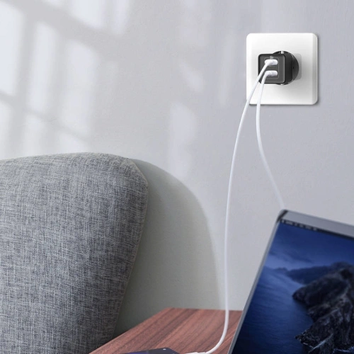 Ładowarka sieciowa Baseus GaN2 C+C, 45W, EU (czarna)