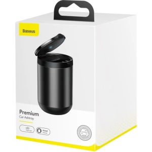 Hurtownia GSM - Popielniczka samochodowa Baseus Car Ashtray z lampką LED (czarny) - BSU1770BLK - {ean13} - Hurt