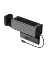 Baseus Deluxe Metal car organizer with cup holder, 2x USB charge (black)