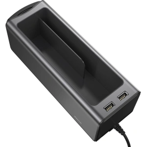 Wholesale Baseus Deluxe Metal car organizer with cup holder, 2x USB charge (black) - BSU1771BLK - {ean13} - Hurt