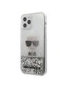 Etui Karl Lagerfeld KLHCP12SGLIKSL Apple iPhone 12 mini argintiu/silver hardcase Ikonik Liquid Glitter