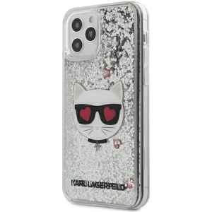Etui Karl Lagerfeld KLHCP12SLCGLSL Apple iPhone 12 mini srebrny/silver hardcase Liquid Glitter Choupette