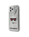 Etui Karl Lagerfeld KLHCP12SLCGLSL Apple iPhone 12 mini srebrny/silver hardcase Liquid Glitter Choupette