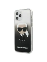 Karl Lagerfeld KLHCP12STRDFKBK Apple iPhone 12 mini black hardcase Gradient Ikonik Karl