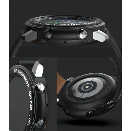 Etui Ringke Air Sports + nakładka Ringke Bezel Styling Samsung Galaxy Watch 3 45mm Black GW3-45-10