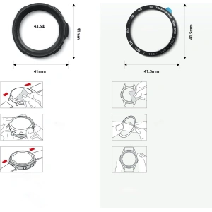 Wholesale Ringke Air Sports + Ringke Bezel Styling Samsung Galaxy Watch 3 41mm Black GW3-41-10 - RGK1292BLK - {ean13} - Hurt