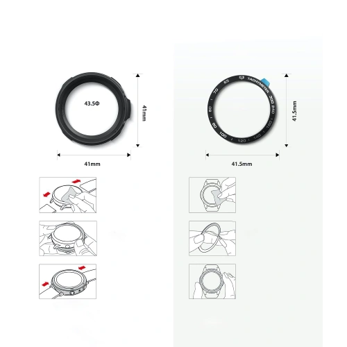 Etui Ringke Air Sports + nakładka Ringke Bezel Styling Samsung Galaxy Watch 3 41mm Black GW3-41-10