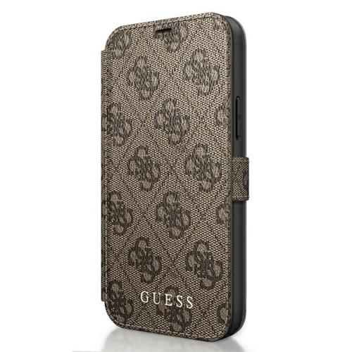 Etui Guess GUFLBKSP12L4GB Apple iPhone 12 Pro Max brązowy/brown book 4G Charms Collection